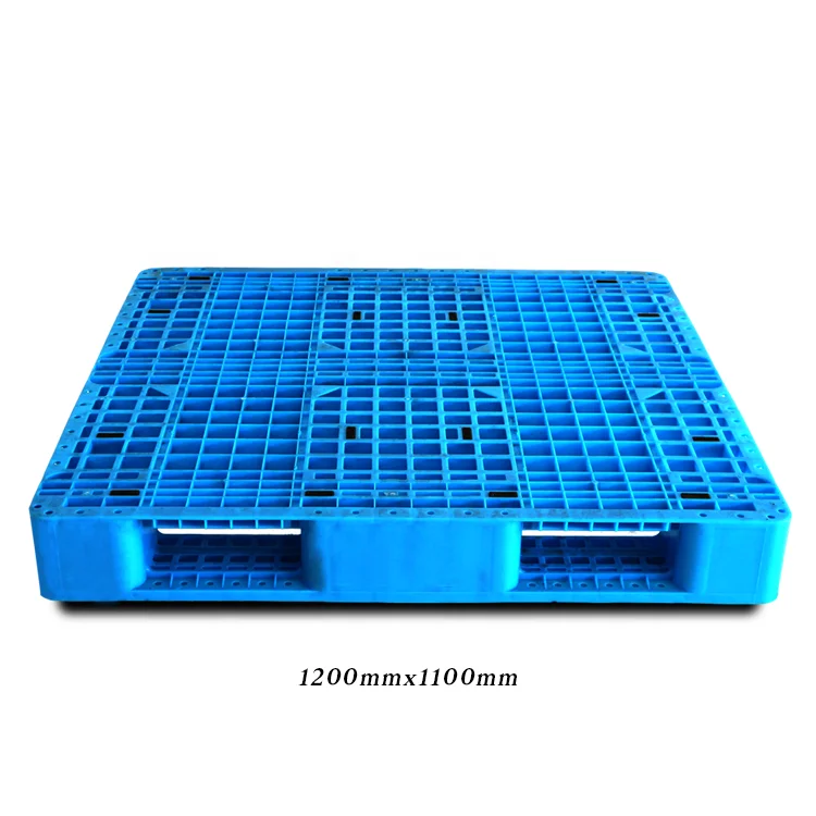 new design logistics packaging hdpe trays 1200*1100 mm lager racking three runners nestable plastic shipping pallet