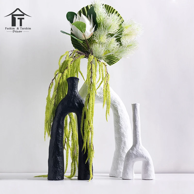 Wholesale House Home Decoration Set Of Three Tabletop Vase Ceramic Flower Vase