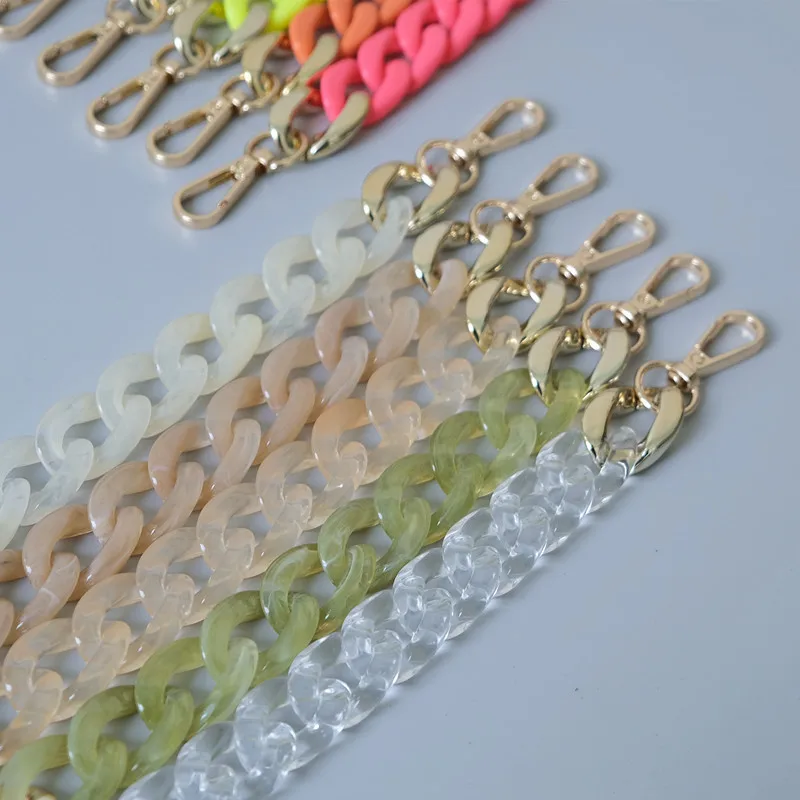 YIMYIK High-quality Resin Bag Handle Multi-color Fish Bone Acrylic Detachable Hand Bag Strap