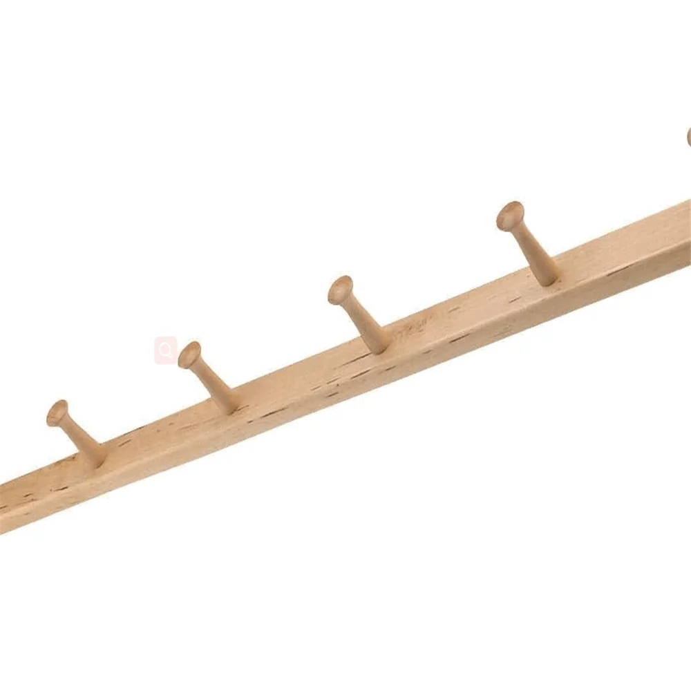 Entryway simple modern 6 hooks wall mount factory wholesale wood coat rack shelf