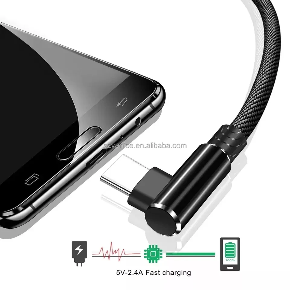 Micro 8PIN Nylon Braided Usb-c To Usb A 2.4a 3a Type C Fast Charger Cable 2.0 Type-c C-type Data Usb Cable