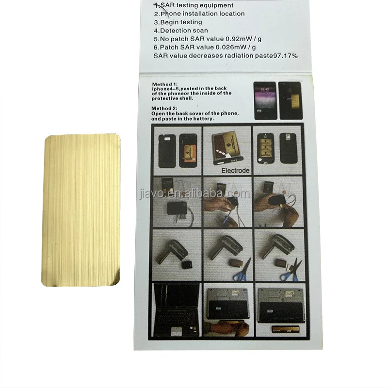 Best quality Rectangular Sticker Anti radiation chip for mobile phone health care sticker good price