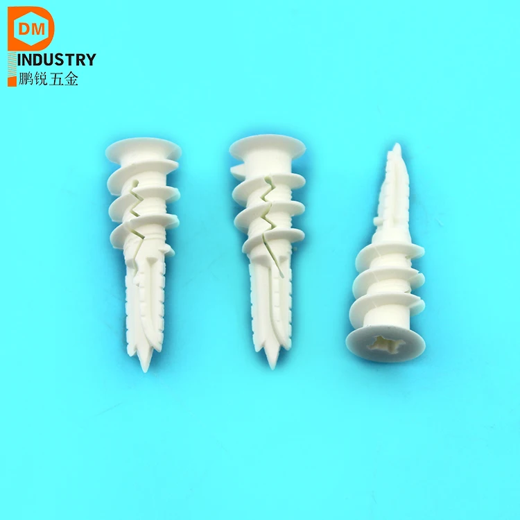 13*40 Self Drilling Nylon Slotted  Drywall Anchors