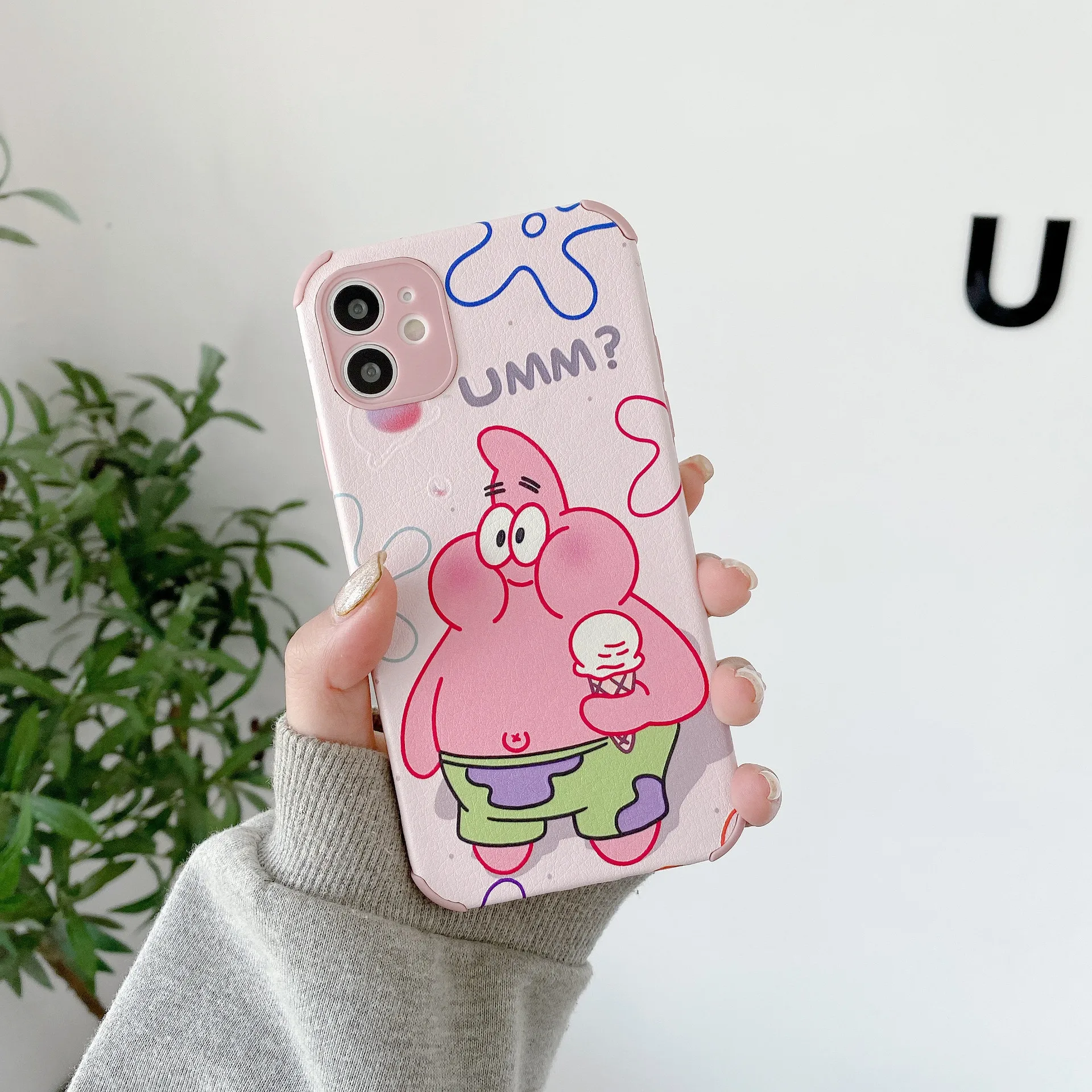 Чехол для iPhone 2021 мягкий тонкий защитный чехол из ТПУ 11 Xs max 7 8 plus 12 квадратные штаны с принтом губки