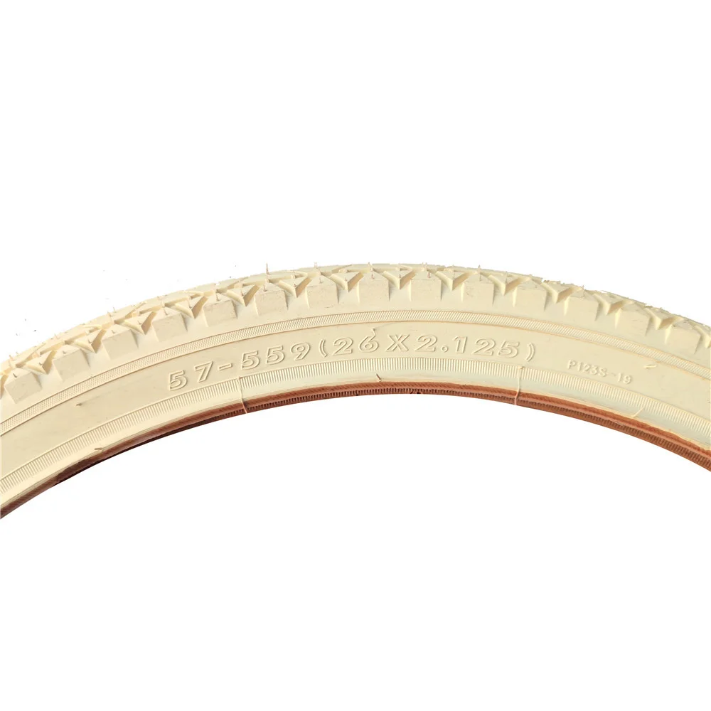 Offwhite Color Tire 26*2.125 Vintage Bike Tire Restoration Beach Cruiser Bike Yellow Color Tire With Tube Accessory