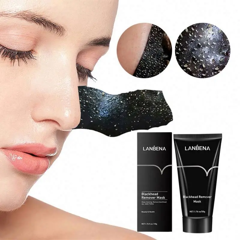 Shrinking Peel Off Blackhead Remover Mask LANBENA Natural Bamboo Charcoal Nose Pore