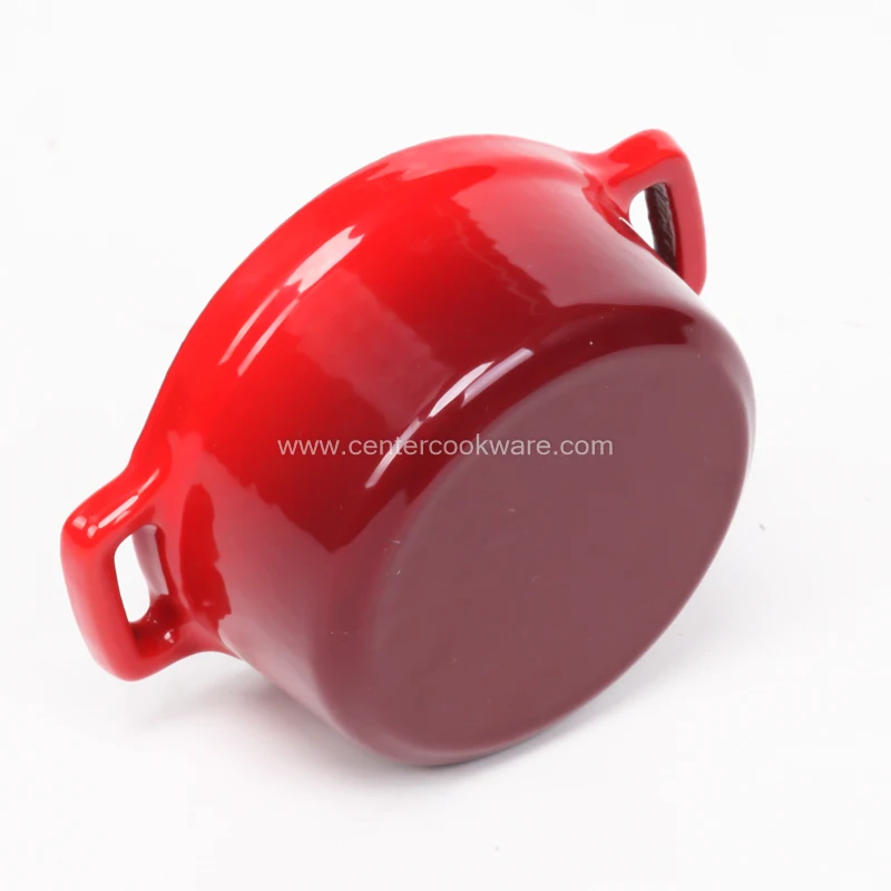 wholesale OEM ODM cookware Kitchen cooker Non Stick Cast Iron Enamel Cooking mini Casserole Stock cocotte soup Pots With Lid