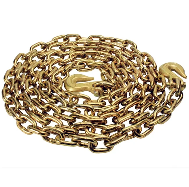 yellow zinc galvanized  coated welded link chain