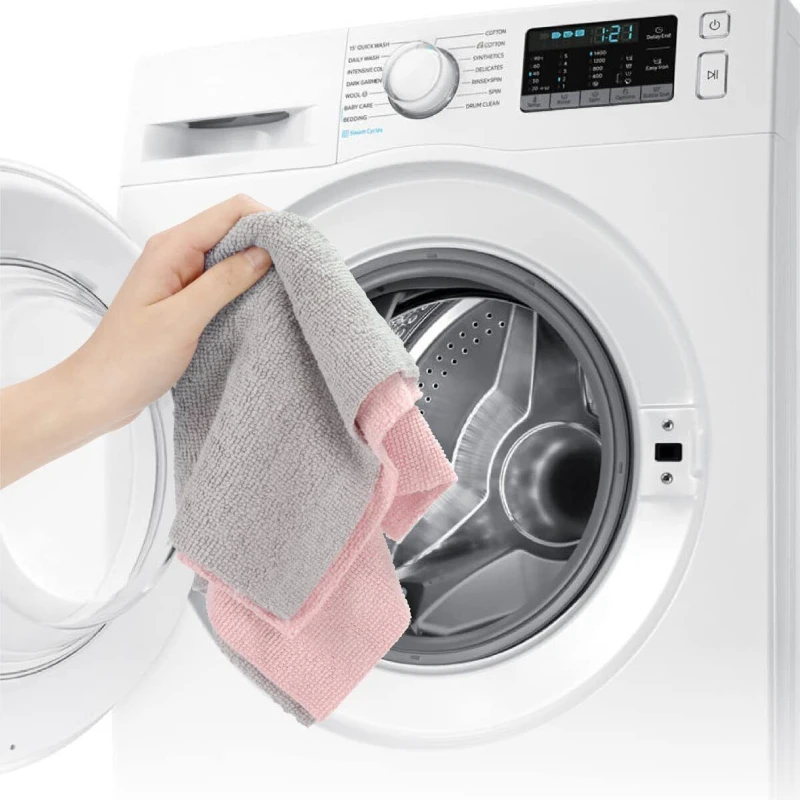 Customised Reusable Washable Cleaning Cloth 50/75/100 Pack Tear Away Towels 30x30 cm Microfiber Cleaning Cloth Roll