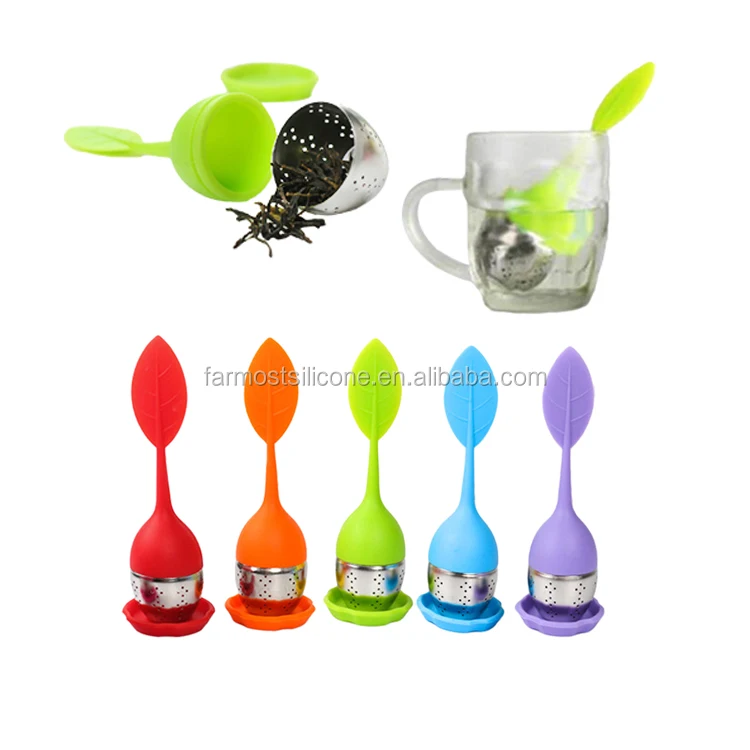
Novelty Tea Filter Steeper for Loose Leaf Herbal Tea Reusable Portable Stainless Steel Tea Ball Strainer with Drip Tray 