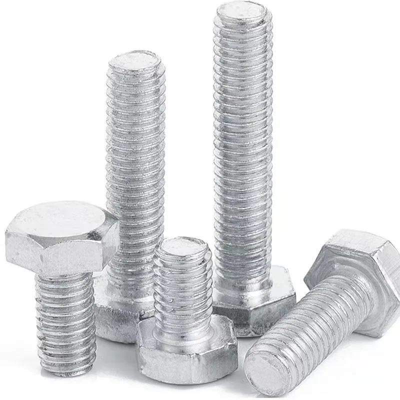 Carbon Steel Galvanized Gr4.8 Fasteners DIN933 DIN 931 DIN 601 Titanium Hexagon Head Bolt Cap Screw Nuts and Hex Bolts
