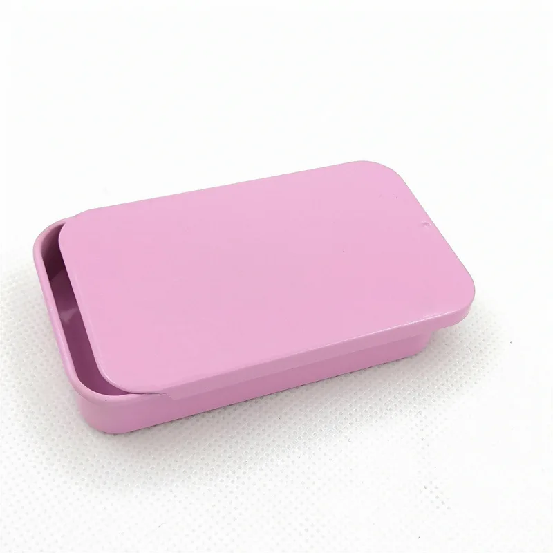 Child Resistant sliding box custom Mini Pack CR Tin Containers For Child Safe Tin Box 80x50x15mm tin cans with lids