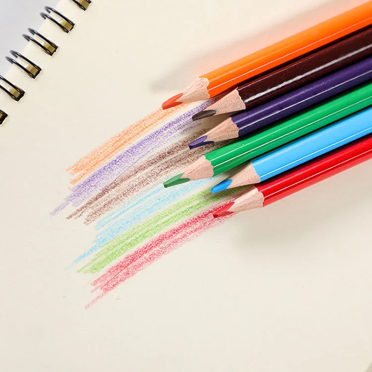 New products smooth writing color pencil 12 colors children triangular pole drawing