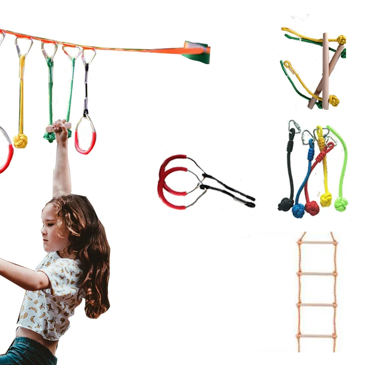  65 футов Slackline аксессуары Модернизированная балансировочная линия препятствий