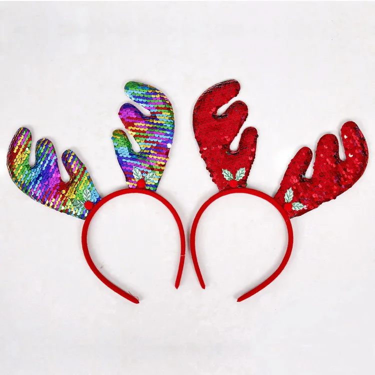 Variety Christmas Santa Headbands Reindeer Antlers Christmas Head Bands for Christmas Holiday New Years Decoration
