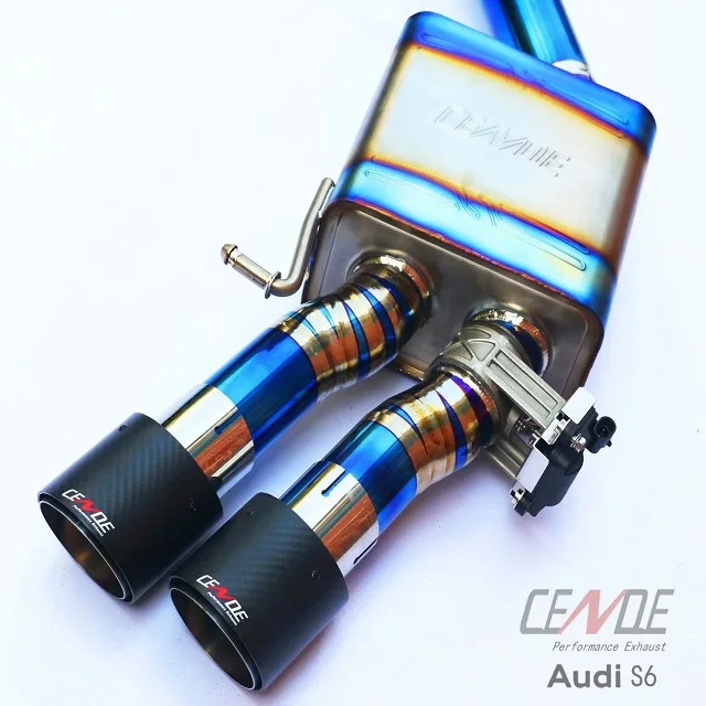  Американский рынок титановые выхлопные наконечники Valvetronic для Audi S6 B8 B9 3 0