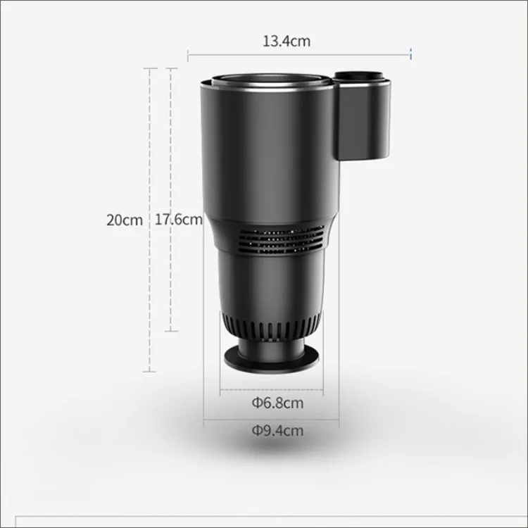 
2 In-1 Auto Hot Cold Holder Car Warmer Cooler Cup Temperature Control Travel Coffee Mug DC 12V Travel Stainless Steel Smart Cup 