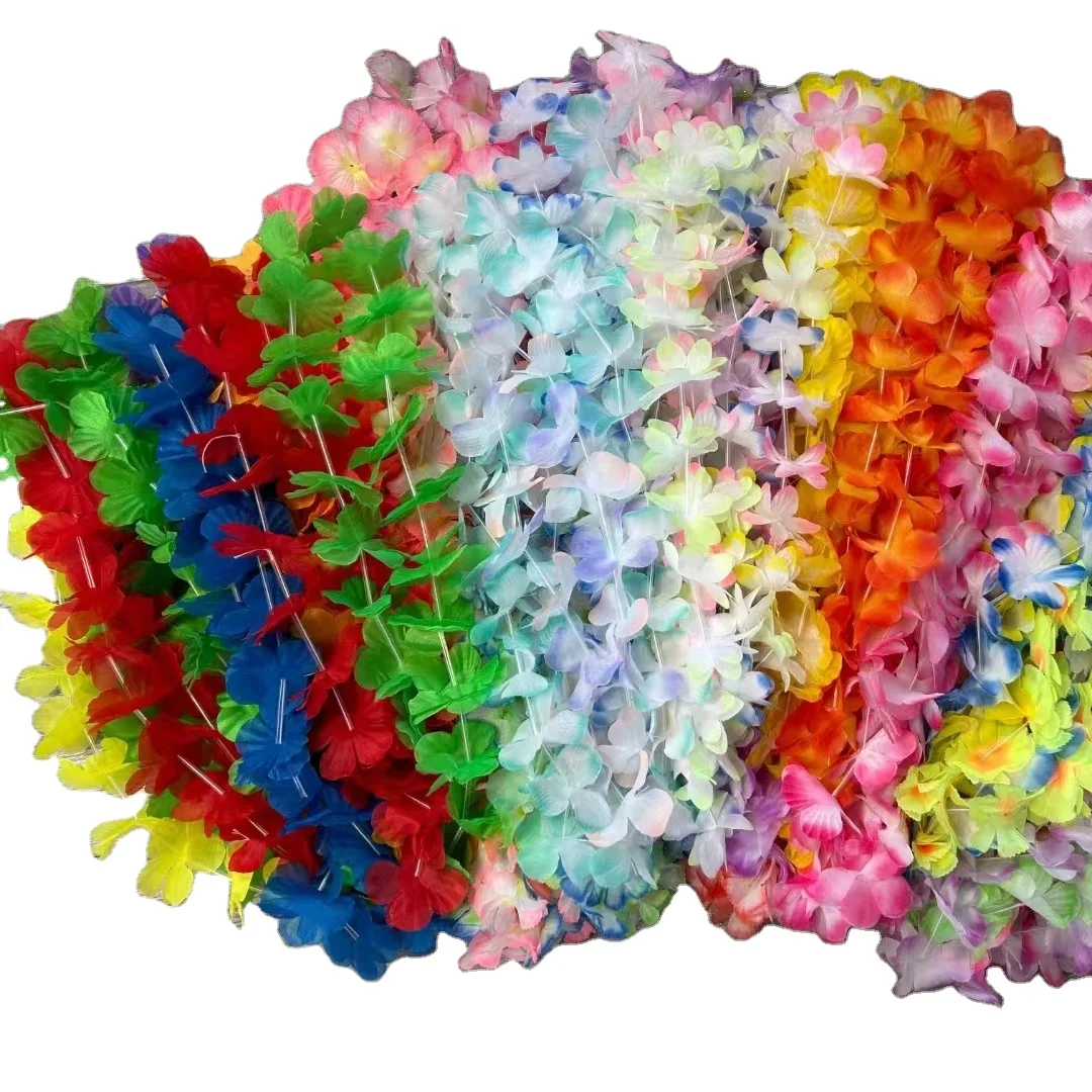 Оптовая продажа, Гавайские пляжные товары для вечеринок, цветы, ожерелье, рождественские украшения