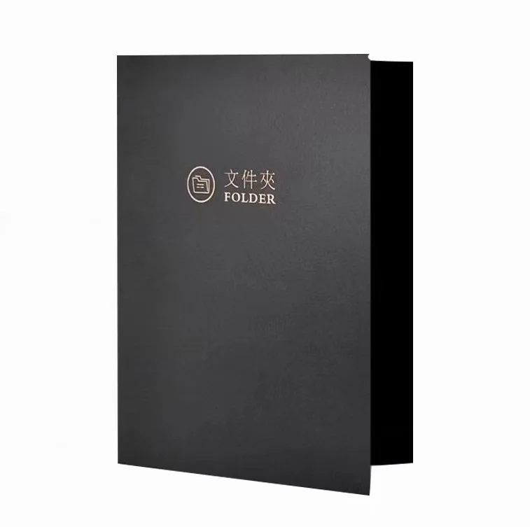 Office Supplies Cardboard PP File Presentation Folder Double Pocket And Business Card Holder pvc file  folder