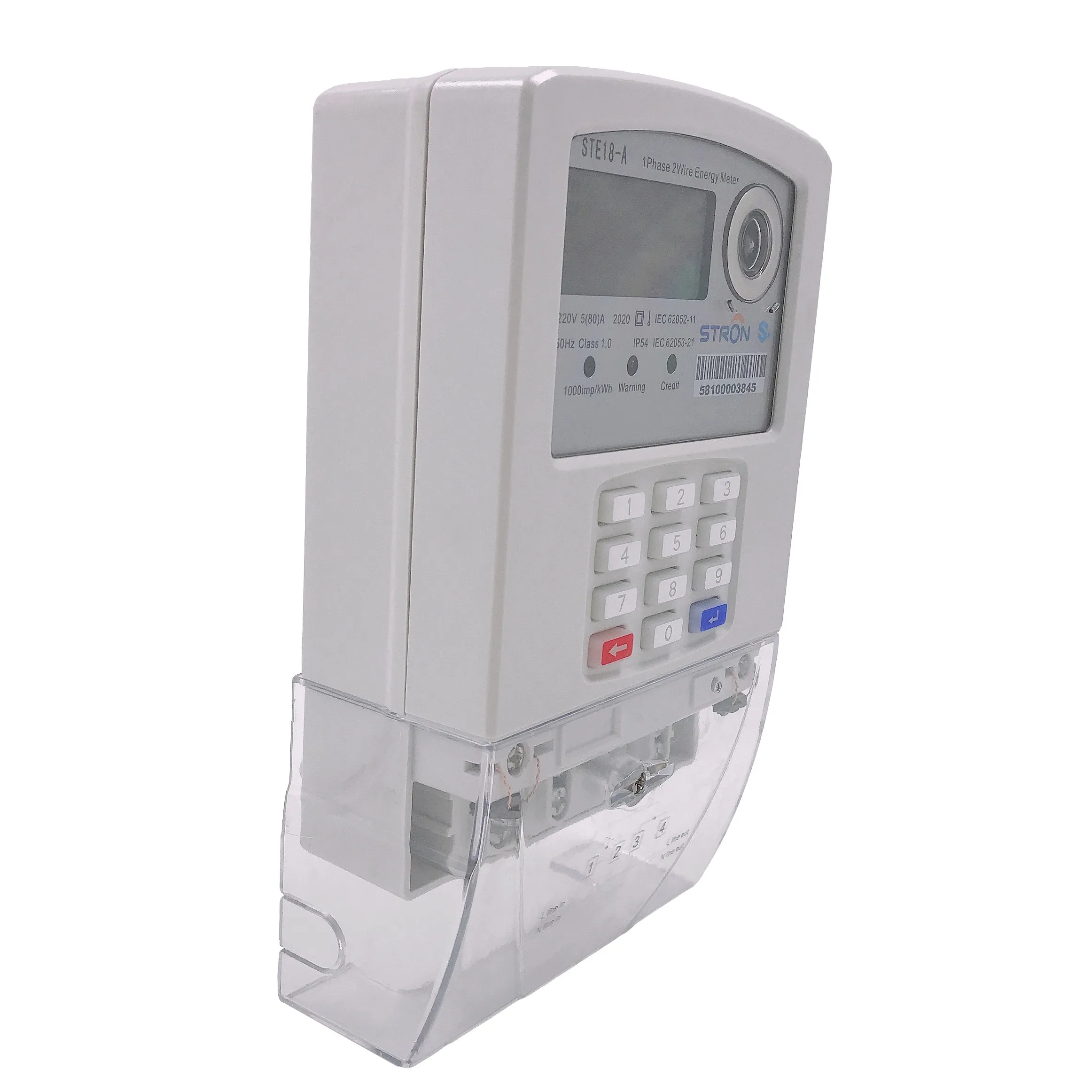 Prepaid Single Phase Electric Smart Meter Support Remote Monitoring with AMR