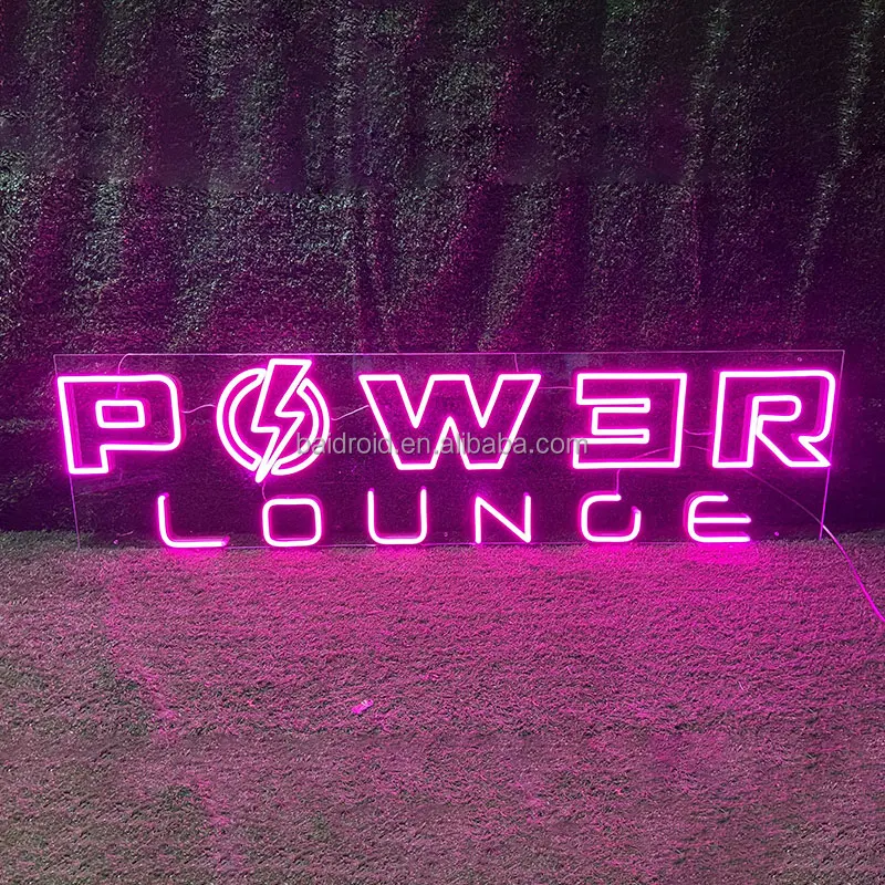 Company logo neon sign