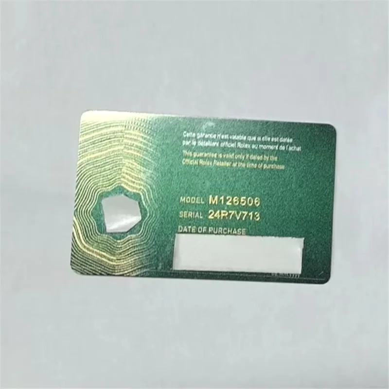 Customized Ldentification Cards Engraved With Serial Numbers Are Suitable For Watches Women Men Clones
