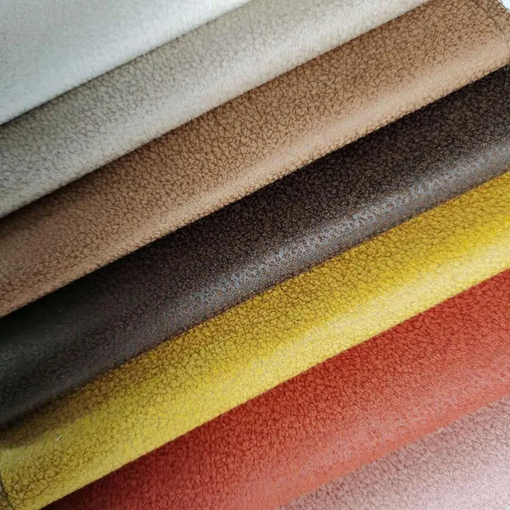 bronzed suede fabric with 100% polyester / leather wholesale knitted velvet for living room/ car