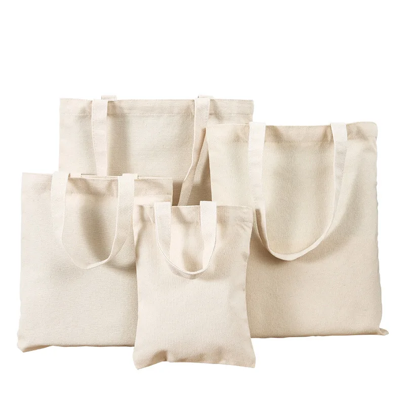 Low Moq Heavy Duty Thick Custom Design Canvas Tote Online Market Recyclable Cotton Shopping Tote Bag Blank Plain Canvas Bag