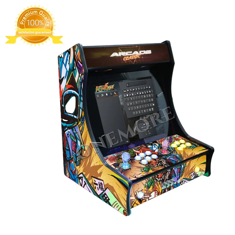 Retro 2 Player Arcade Tabletop Bartop 21.5 Inch LCD 10000+ Games Coin Operated Games Machine For Sale