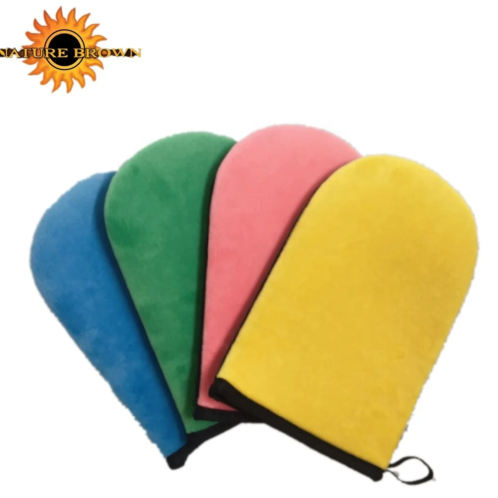 Manufacture fashion products velour comfortable tanning mitt