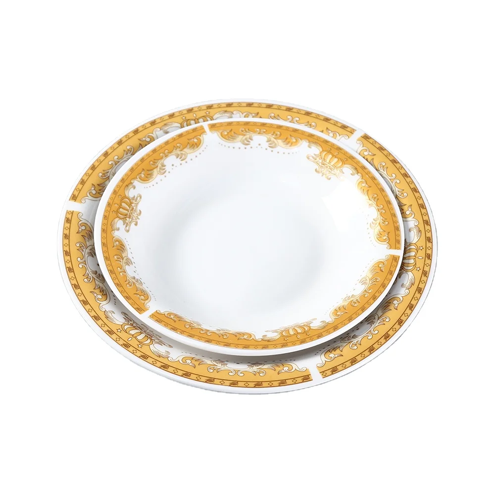 9.25 inch ceramic dinner ware omega plate BATIK design for Indonesia