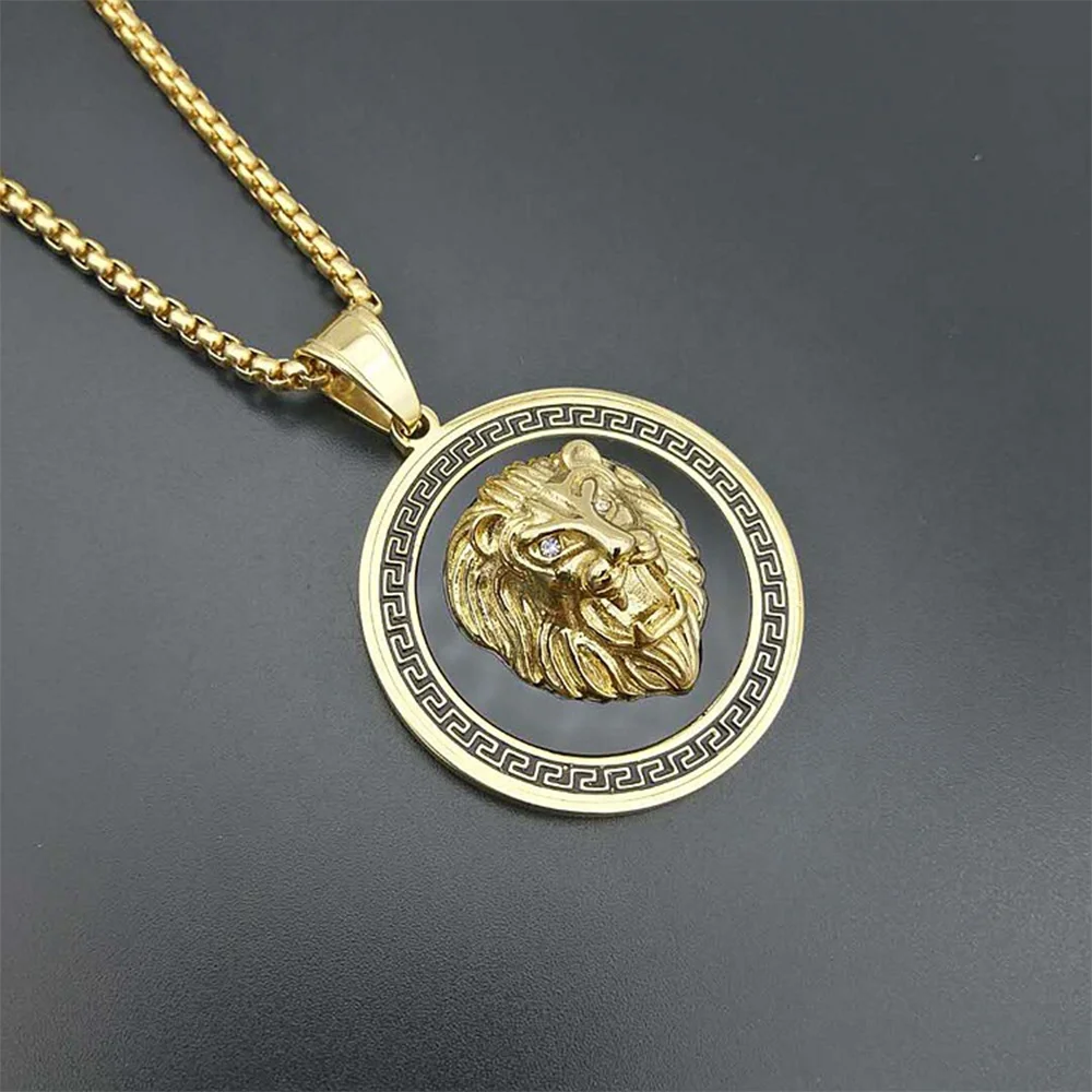 
Charm Man Gold Plated Jewelry Stainless Steel Pure Animal Pendant 