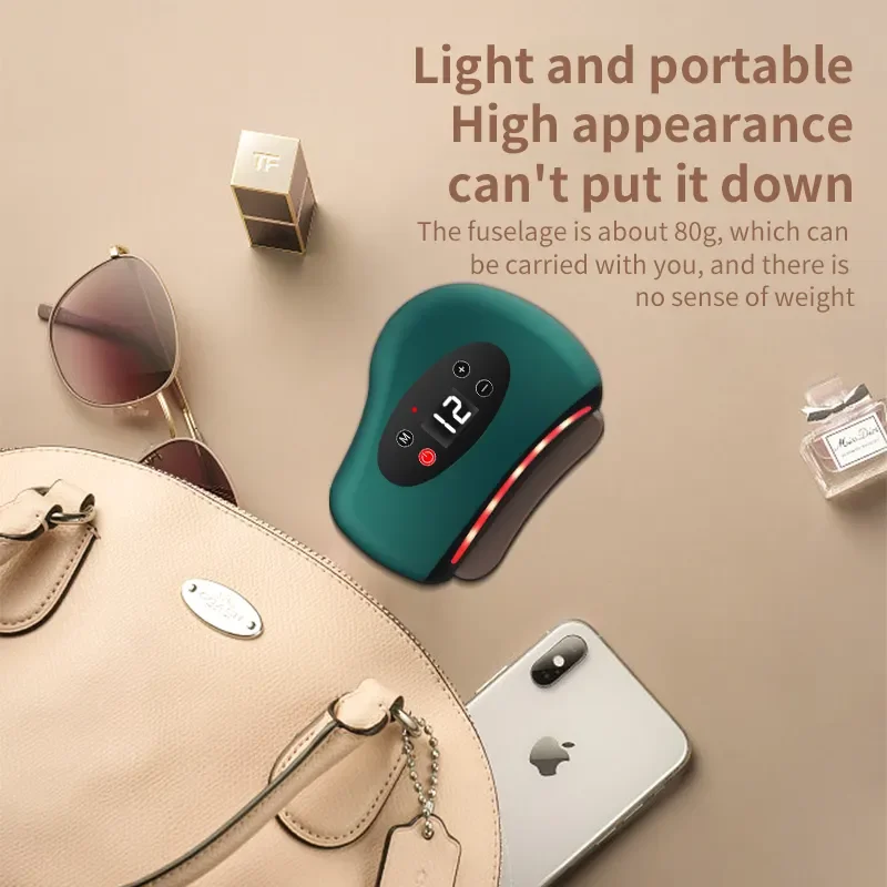 Factory Supply High Quality Scraping Board Massage Vibration Gua Sha Bian Stone Heat Therapy Usb Electric Guasha Board