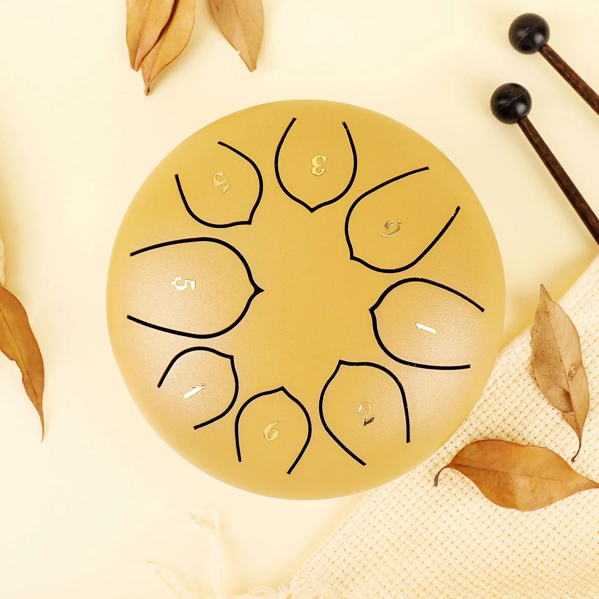 6 Inch 8 Tone Lotus Flower Drums Ethereal Instruments Colored Empty Drums Sanskrit Forgotten Worry Drum Wholesale Custom