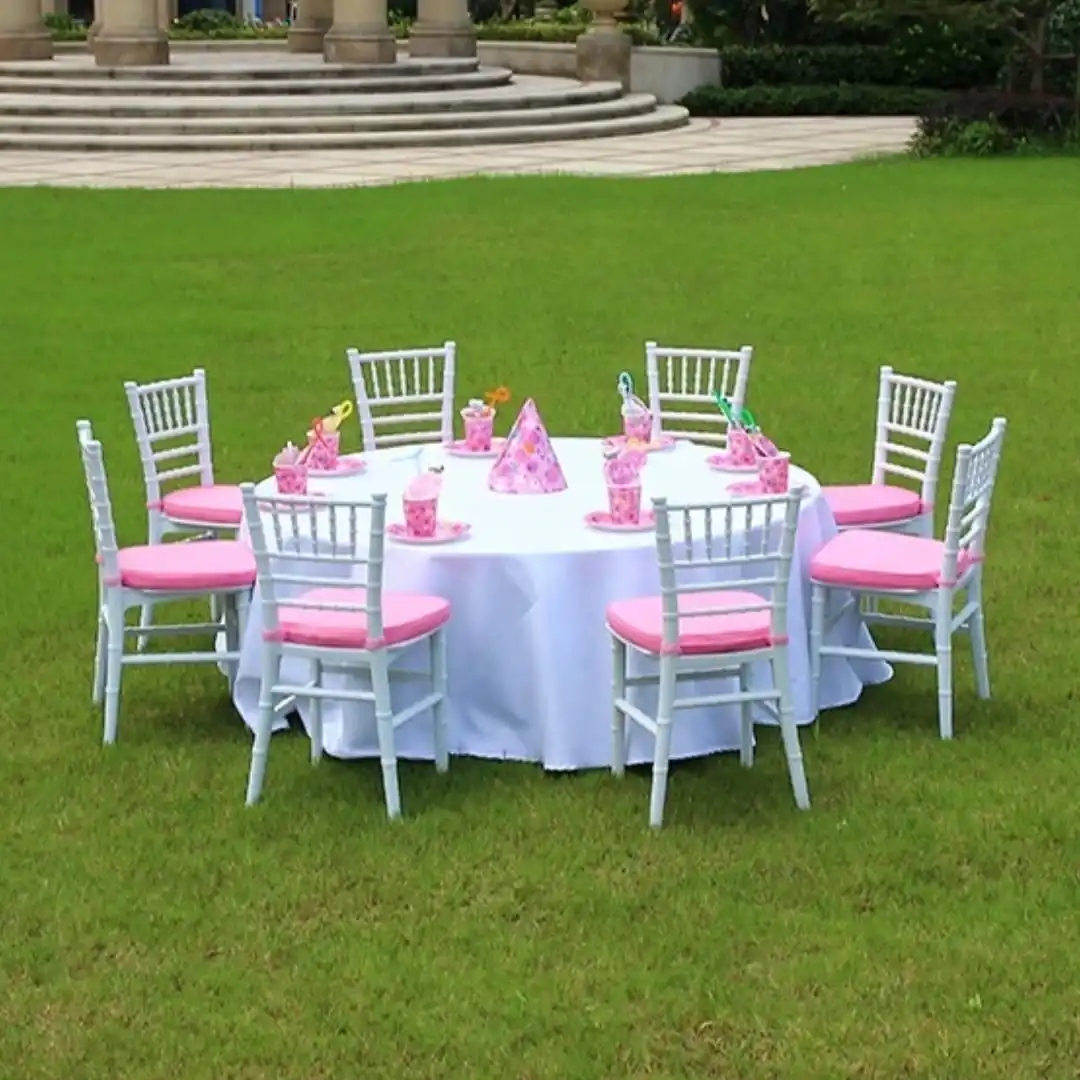 kids modern white plastic acrylic tiffany chiavari children dining chair for school and wedding