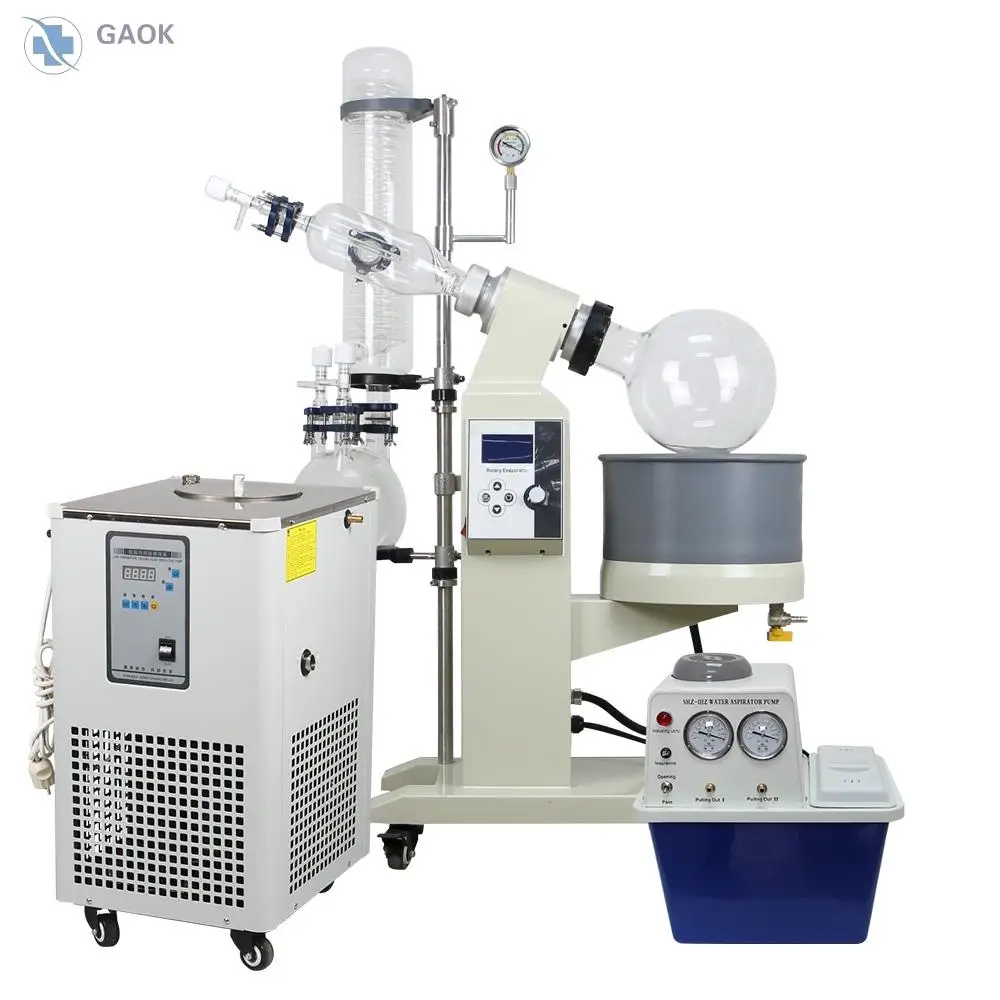 Вакуумный роторный испаритель с охладителем и вакуумным насосом, 5 л, 10 л, 20 л, 30 л, 50 л