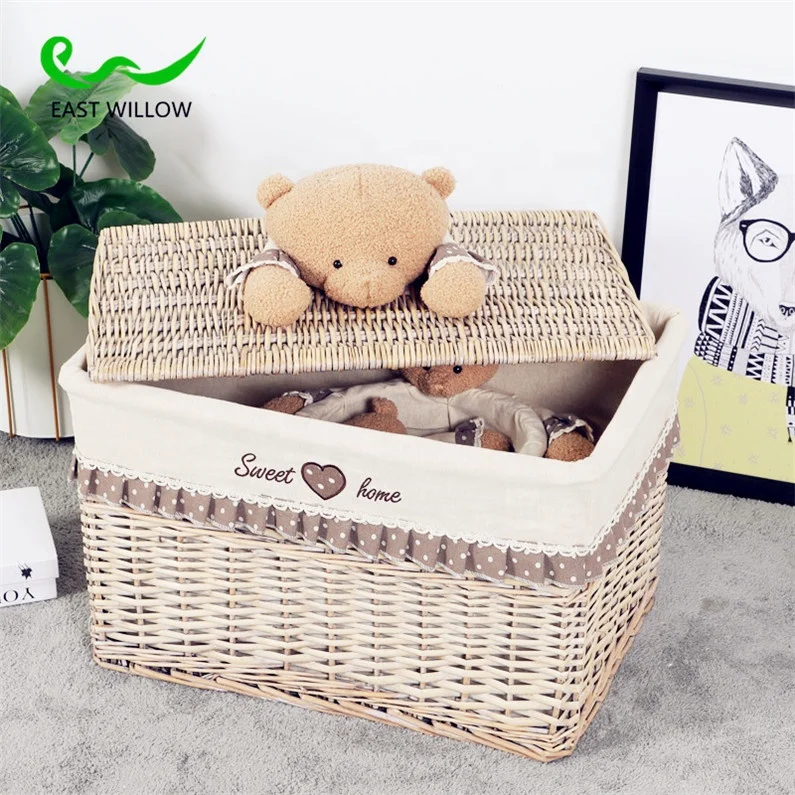 Hot Sale Children Rectangle Laundry Wicker Basket Storage