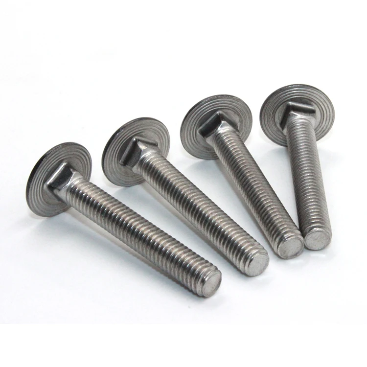 DIN 603 Galvanized Lock Bolts And Nuts Stainless Steel SS304 Black Mushroom Head Square Neck Bolts
