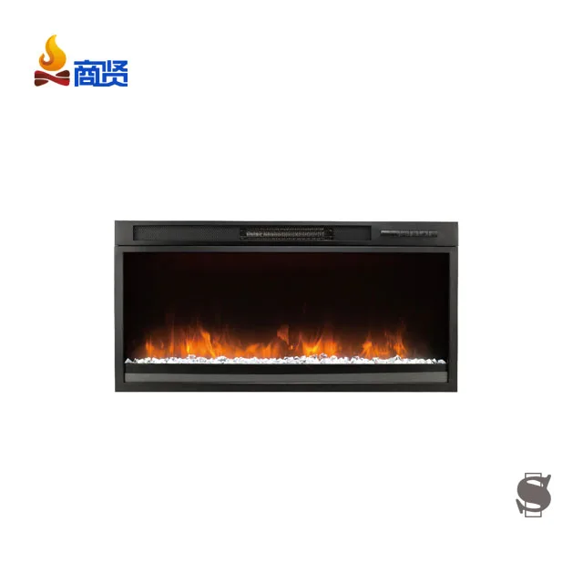 Sunshine 43 inch built-in Black Mount Electric Fireplace