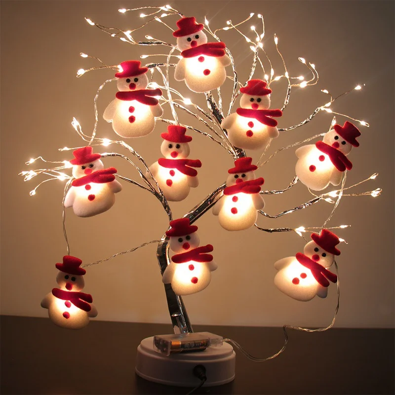 1.5m 10LED Snowman Christmas Tree LED Garland String Light Christmas Decoration For Home Christmas Ornaments Natal New Year