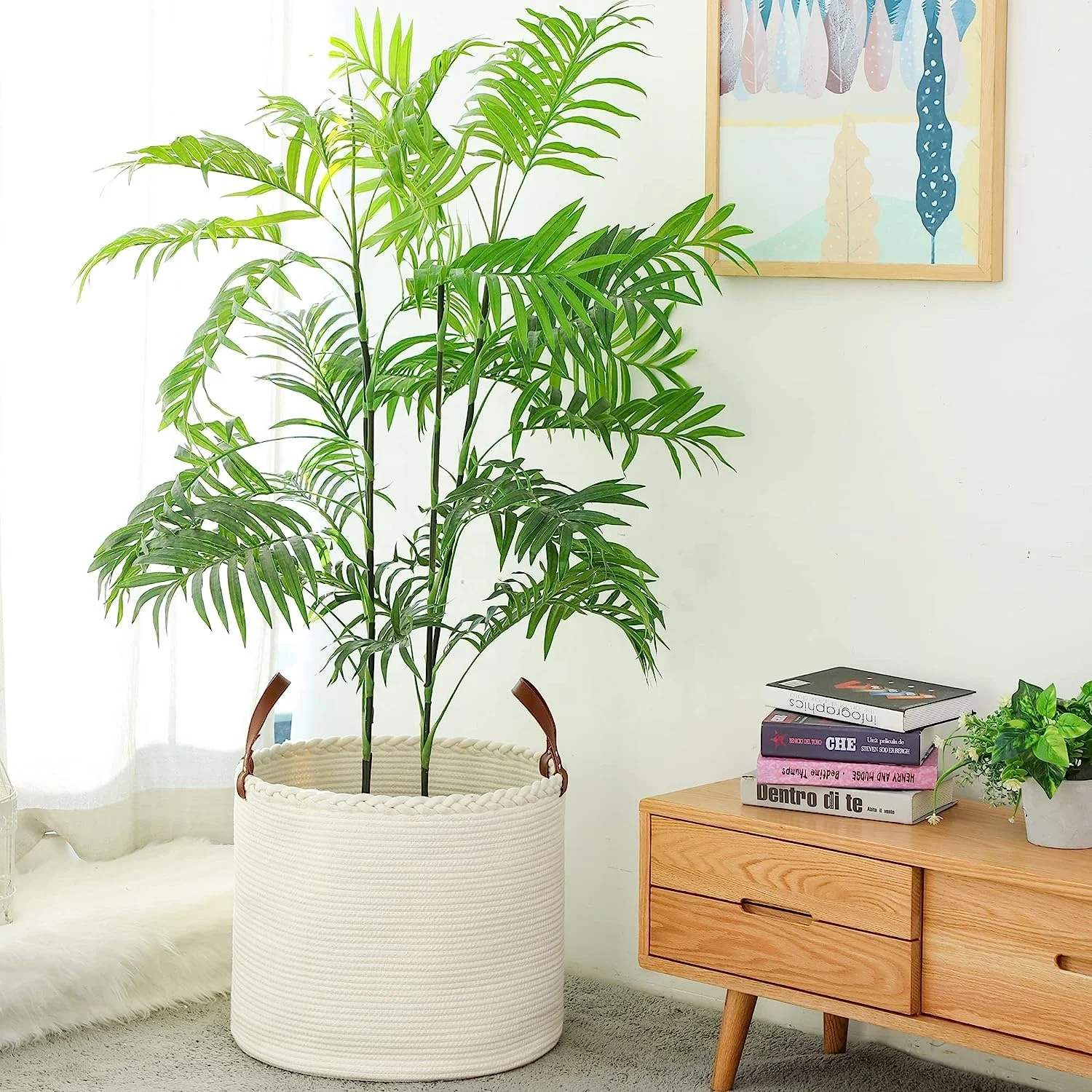 golden supplier woven cotton laundry storage basket braded  fabric  cotton baby laundry basket