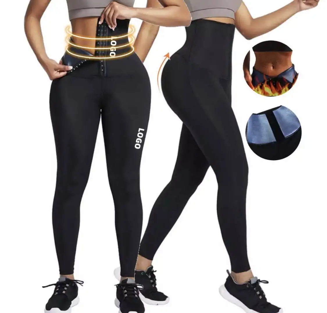 Sauna Sweat Pants Gym Fitness Sets High Waist Compression Slimming Weights Thermo Legging Workout Body Shaper Sauna Suit