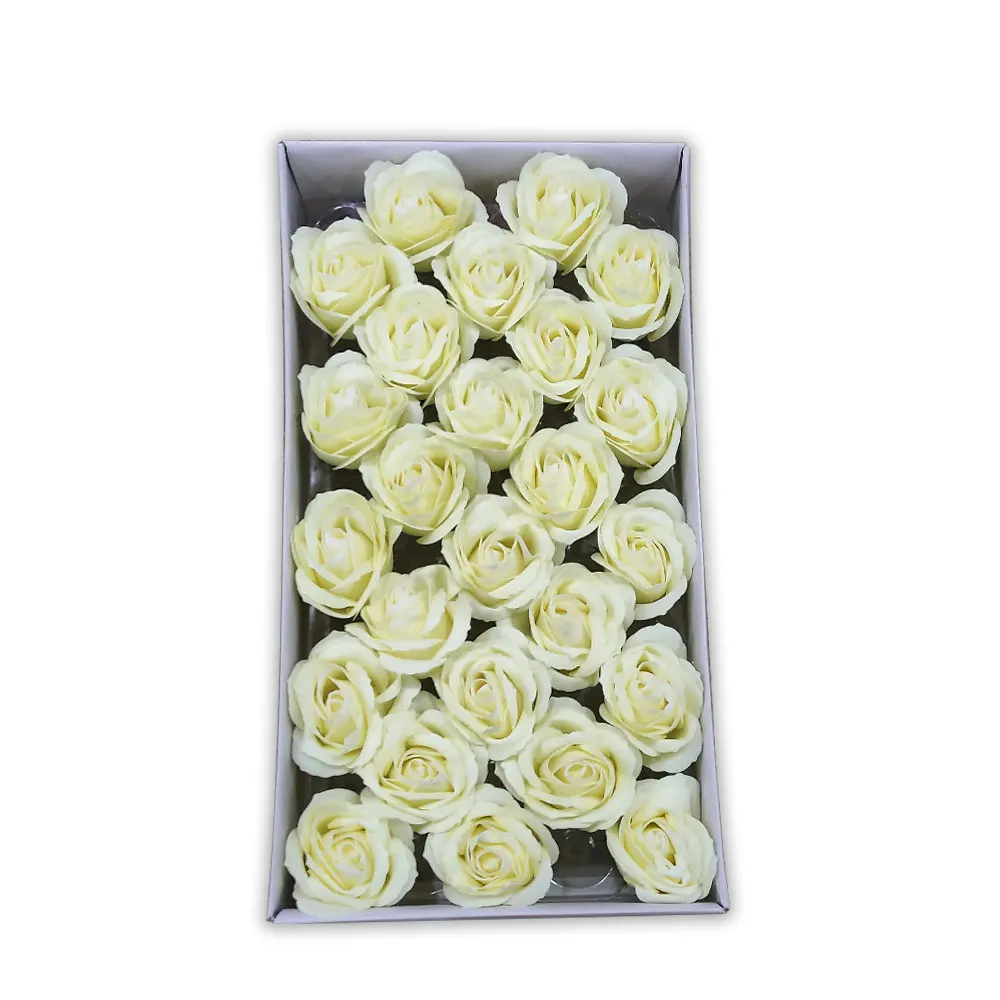 25Pcs/Box Romantic Wedding Party Gift Handmade Petals Decor  Big Size Bath Soap Roses Box Flower