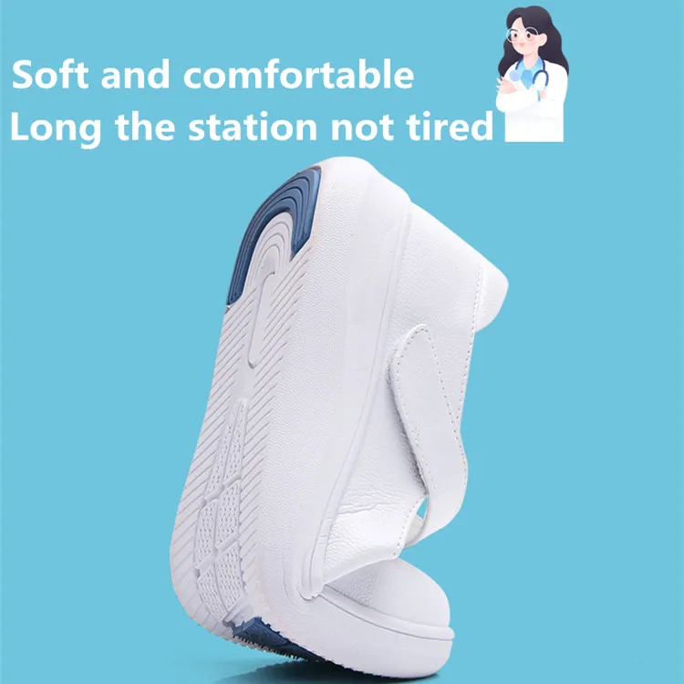 Manufacturers Wholesale White High Quality Leather Nurses White Shoes Females