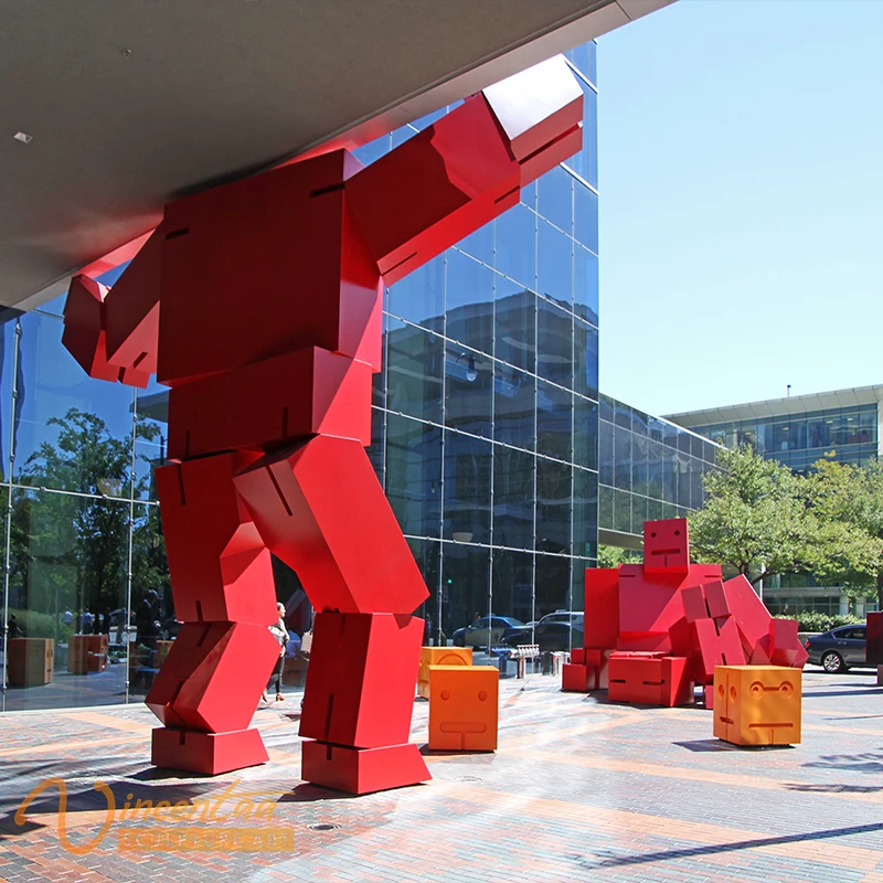 Vincentaa New Design Large Mall Outdoor Sculpture Ornaments Stainless Steel Toy Artwork Sculptures Statues