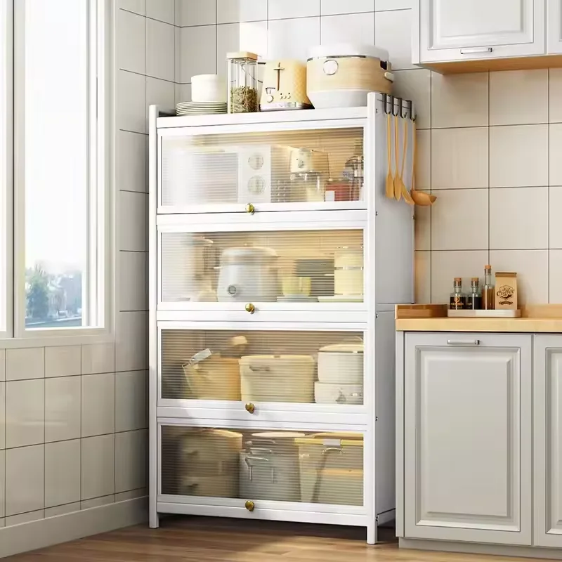 Hot selling products: modern flat packaging kitchen food storage containers tableware cabinets