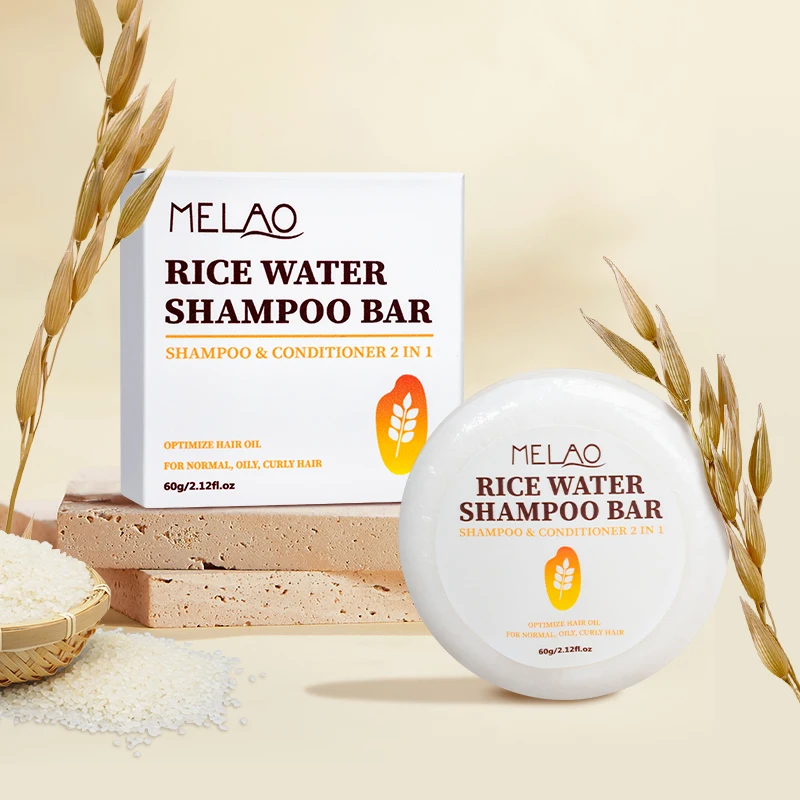 Bottle Free Shampoo Bar Vegan Solid Shampoo Bar Dry Hair Repair Moisturizing Rice Shampoo Bar Soap
