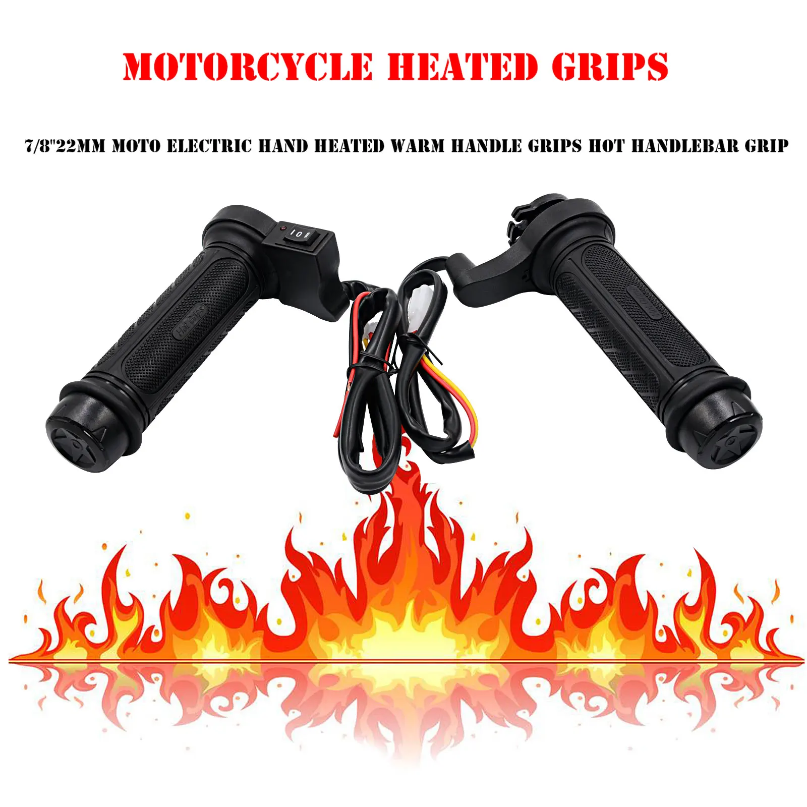 
Molded Winter Electric Heated Handle Grip Motorcycle Hot Handle Grips Warmer 