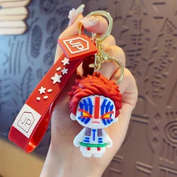 BaiMao personality anime design key ring custom 3d cartoon bag pendant key chain car key keychain