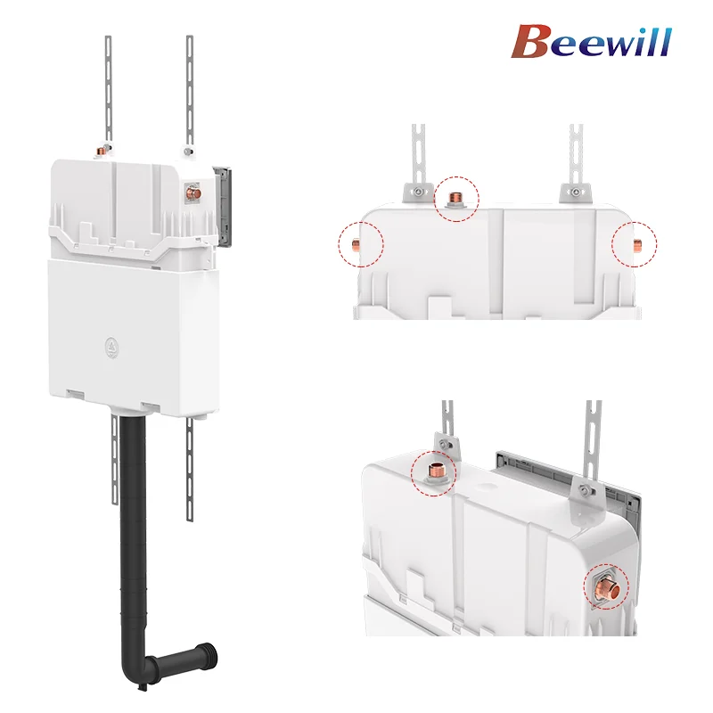 Wall hung wc toilet concealed cistern flush tank press button flush plate control panel quiet energy saving hidden water tank